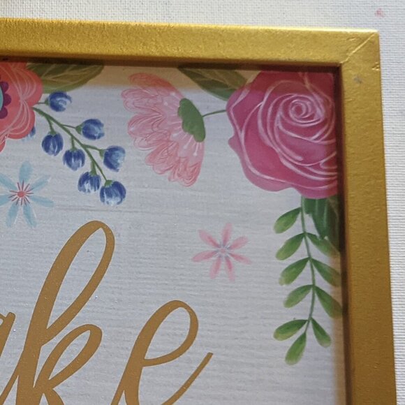 NWT Floral 'Make Things Happen' Summer Inspo Home Wall Decor Michael's Ashland - Picture 4 of 7